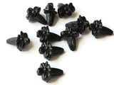 10 19mm Black Vintage Plastic Beads Flower Bouquet Beads Cross Beads Jewelry Making Beading Supplies Loose Beads to String