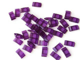 40 17mm Two Hole Purple Pillow Acrylic Beads Double Drilled Plastic Rectangle Beads Jewelry Making Beading Supplies Loose Beads Smileyboy