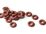 20 20mm Pink Beads Round Donut Beads Wood Beads Ring Beads Jewelry Making Beading Supplies Loose Beads