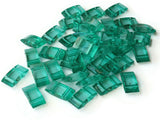 40 17mm Two Hole Green Pillow Acrylic Beads Double Drilled Plastic Rectangle Beads Jewelry Making Beading Supplies Loose Beads Smileyboy