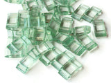 40 17mm Two Hole Pale Green Pillow Acrylic Beads Double Drilled Plastic Rectangle Beads Jewelry Making Beading Supplies Loose Bead Smileyboy