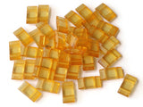 40 17mm Two Hole Yellow Pillow Acrylic Beads Double Drilled Plastic Rectangle Beads Jewelry Making Beading Supplies Loose Beads Smileyboy