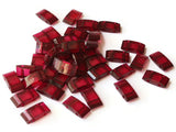 40 17mm Two Hole Dark Red Pillow Acrylic Beads Double Drilled Plastic Rectangle Beads Jewelry Making Beading Supplies Loose Beads Smileyboy