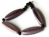 4 38mm Purple Beads Ceramic Beads Rectangle Tube Beads Porcelain Beads Chunky Beads Bead Strand Big Beads Jewelry Making Smileyboy