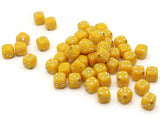 50 8mm Opaque Yellow Dice Beads Cube Beads Plastic Dice Beads 6 sided Dice Acrylic Cube Beads