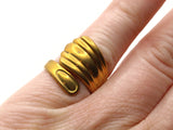 Vintage Unplated Brass Spoon Ring Adjustable Ring Vintage Jewelry