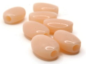 8 26mm Vintage Pink Flat Oval Plastic Beads Large Hole Beads Loose Acrylic Oval Coin Beads Jewelry Making Beading Supplies Lightweight Beads