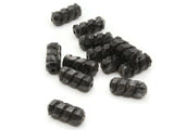 12 16mm Black Vintage Plastic Beads Screw Tube Beads Jewelry Making Beading Supplies Loose Beads to String