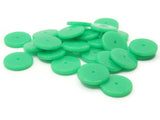 25 14mm Green Disc Beads Vintage Plastic Beads Saucer Beads Flat Disc Beads Loose Beads Round Beads Jewelry Making Beading Supplies