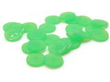 25 14mm Light Green Disc Beads Vintage Plastic Beads Saucer Beads Flat Disc Beads Loose Beads Round Beads Jewelry Making Beading Supply