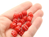 50 8mm Opaque Red Dice Beads Cube Beads 6 sided Dice Beads Acrylic Cube Beads Plastic Dice Beads jewelry Making Beading Supplies