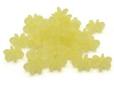 30 18mm Vintage Star Flake Beads Frosted Yellow Plastic Beads Jewelry Making Beading Supplies West German Beads