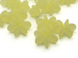 30 18mm Vintage Star Flake Beads Frosted Yellow Plastic Beads Jewelry Making Beading Supplies West German Beads