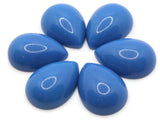 6 25mm Blue Teardrop Cabochons Flat Back Cabochons Vintage Lucite Cabochons Plastic Cabochons Jewelry Making Crafting Supplies