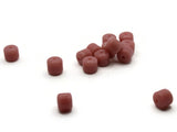 15 10mm Pink Tube Beads Glass Beads Barrel Beads Jewelry Making Beading Supplies