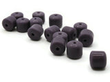 15 10mm Purple Tube Beads Glass Beads Barrel Beads Jewelry Making Beading Supplies