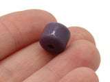 15 10mm Purple Tube Beads Glass Beads Barrel Beads Jewelry Making Beading Supplies