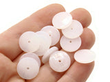 25 14mm White Disc Beads Vintage Plastic Beads Saucer Beads Flat Disc Beads Loose Beads Round Beads Jewelry Making Beading Supplies