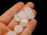 25 14mm White Disc Beads Vintage Plastic Beads Saucer Beads Flat Disc Beads Loose Beads Round Beads Jewelry Making Beading Supplies