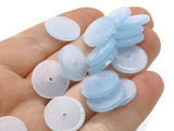 25 14mm Light Sky Blue Disc Beads Vintage Plastic Beads Saucer Beads Flat Disc Beads Loose Beads Round Beads Jewelry Making Beading Supplies