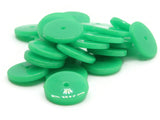 25 14mm Green Disc Beads Vintage Plastic Beads Saucer Beads Flat Disc Beads Loose Beads Round Beads Jewelry Making Beading Supplies