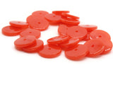 25 14mm Red Disc Beads Vintage Plastic Beads Saucer Beads Flat Disc Beads Loose Beads Round Beads Jewelry Making Beading Supplies