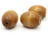 3 35mm Brown Wood Barrel Beads Wooden Oval Beads Jewelry Making Beading Supplies Big Loose Beads Smileyboy