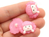 20 Pink Hair Girl Face Buttons Shank Buttons Ginger Buttons Decorative Buttons Kawaii Buttons 22mm Buttons Girl Buttons