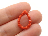 10 20mm Orange Vintage Plastic Beads Open Bumpy Briolette Beads Teardrop Beads Jewelry Making Beading Supplies Loose Beads to String