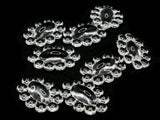 8 28mm Framed Oval Cabochons Clear Cabochons Vintage West Germany Plastic Cabochons Jewelry Making Beading Supplies