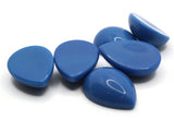 6 25mm Blue Teardrop Cabochons Flat Back Cabochons Vintage Lucite Cabochons Plastic Cabochons Jewelry Making Crafting Supplies