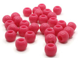 30 14mm Pink Large Hole Beads Plastic Beads Jewelry Making Beading Supplies Round Beads Macrame Beads Hair Beads Loose Beads