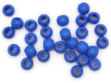 30 14mm Blue Large Hole Beads Plastic Beads Jewelry Making Beading Supplies Round Beads Macrame Beads Hair Beads Loose Beads
