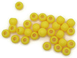 30 14mm Yellow Large Hole Beads Plastic Beads Jewelry Making Beading Supplies Round Beads Macrame Beads Hair Beads Loose Beads