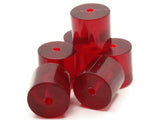6 20mm Clear Red Vintage Plastic Beads Tube Beads Jewelry Making Beading Supplies Loose Beads to String