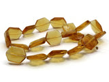 20 17mm Beads Orange Beads Glass Beads Hexagon Beads Polygon Beads Jewelry Making Beading Supplies Loose Beads to String