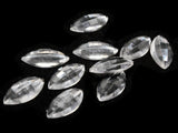 10 30mm Faceted Marquis Cabochons Clear Cabochons Vintage West Germany Plastic Cabochons Jewelry Making Beading Supplies