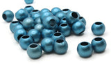 40 12mm Satin Blue Acrylic Beads Round Beads to String Large Hole Beads Lightweight Beads European Style Beads Jewelry Making