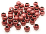 40 12mm Satin Red Acrylic Beads Round Beads to String Large Hole Beads Lightweight Beads European Style Beads Jewelry Making