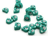 20 Green Bear Head Beads Animal Beads Polymer Clay Beads Cute Beads Kawaii Beads Teddy Bear Beads Zoo Beads Miniature Animal Beads