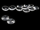12 19mm Faceted Round Cabochons Clear Cabochons Vintage West Germany Plastic Cabochons Jewelry Making Beading Supplies