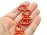 10 20mm Orange Vintage Plastic Beads Open Bumpy Briolette Beads Teardrop Beads Jewelry Making Beading Supplies Loose Beads to String