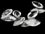 10 30mm Faceted Marquis Cabochons Clear Cabochons Vintage West Germany Plastic Cabochons Jewelry Making Beading Supplies