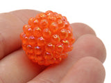 6 21mm Orange Vintage Plastic Beads Raspberry Beads Round Beads Jewelry Making Beading Supplies Loose Beads to String