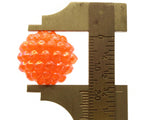 6 21mm Orange Vintage Plastic Beads Raspberry Beads Round Beads Jewelry Making Beading Supplies Loose Beads to String