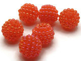 6 21mm Orange Vintage Plastic Beads Raspberry Beads Round Beads Jewelry Making Beading Supplies Loose Beads to String