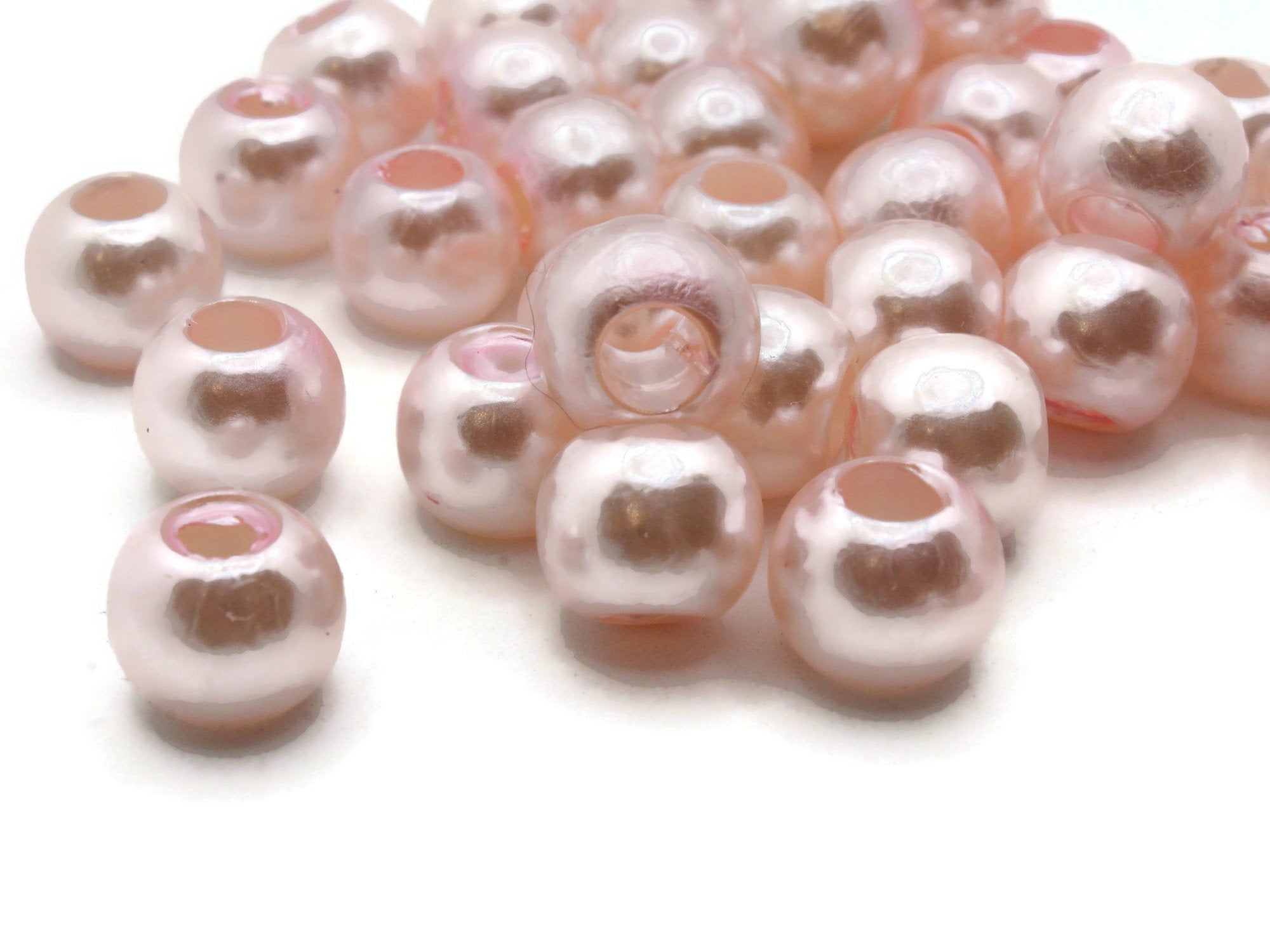 Red Large Hair Beads 240 ct Pink Assorted #HA17