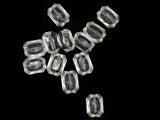10 18mm Clear Beads Acrylic Gems Rectangle Jewel Beads Acrylic Jewels Plastic Beads to String Jewelry Making Beading Supplies