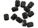 10 18mm Black Beads Acrylic Gems Rectangle Jewel Beads Acrylic Jewels Plastic Beads to String Jewelry Making Beading Supplies