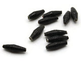 10 14mm Thin Black Ugandan Paper Beads Fair Trade Tube Beads African Paper Beads Upcycled Sealed Paper Beads Jewelry Making